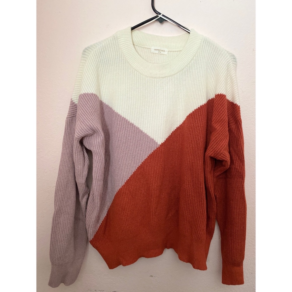 Sophie Rue Karmiti Diagonal Colorblock Sweater